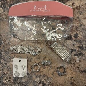 Angel Competition Bikinis Jewelry Set with Clear Bag